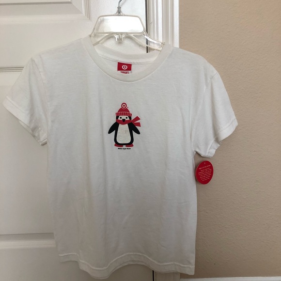 Vintage Target Christmas Penguin White T-shirt - Picture 1 of 6